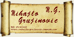 Mihajlo Grujinović vizit kartica